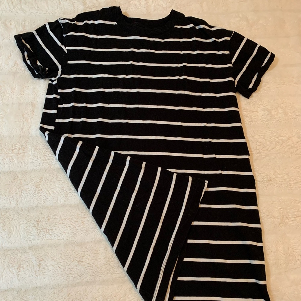 Black and White T-Shirt Dress